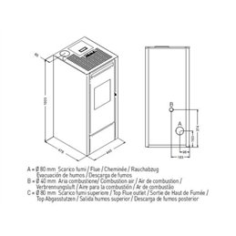 Stufa a pellet VIVIAN – Punto Fuoco 11kW | 5 stelle