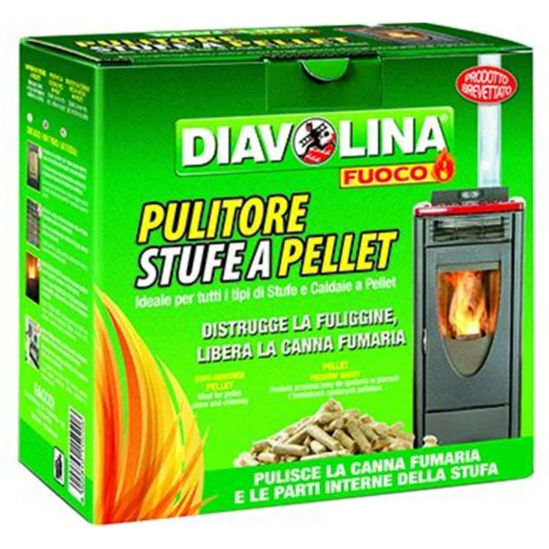 Diavolina Pellet Spazzacamino – 1,5 kg – Pulizia stufe e canne fumarie