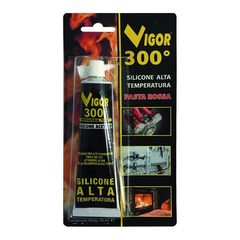 VIGOR HT‑300 Red Silicone – High temperatures 300°C – 70ml tube.