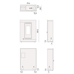 CADEL Luce Plus 9 Ductable Pellet Stove