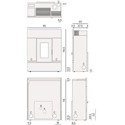 CADEL Mithos Plus 12 Ductable Pellet Stove