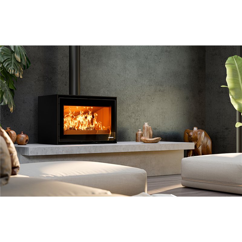 Stufa camino a legna appendibile MOON Thermorossi 10,6 kW 5 stelle