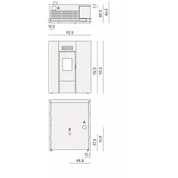 CADEL Maia IDRO 16 Pellet Stove – 16.1 kW, Slim Design, Wi-Fi