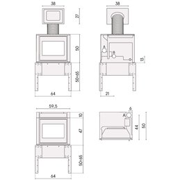 Inserto camino a pellet CADEL Ponente 7 – Compatto, performante, elegante