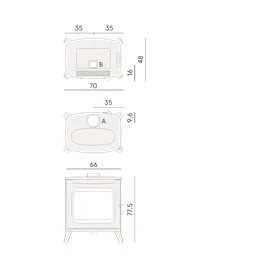 CADEL Hublot 8 Air Wood Stove – Ventilated