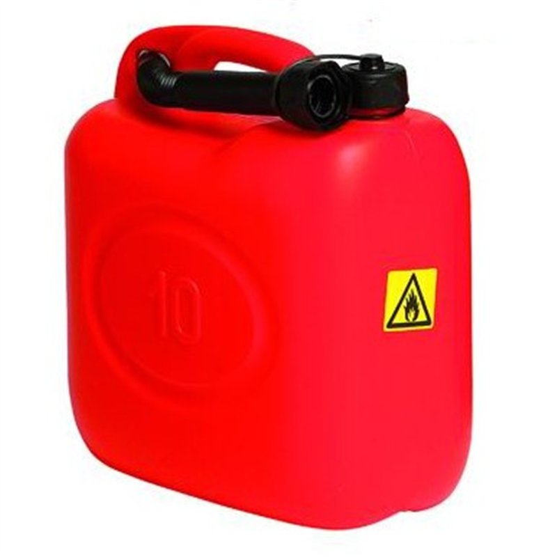 Plastic jerrican lt.10 for gasoline