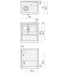 Cucina a Legna CADEL Kook 80S – 7,5kW