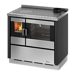 Cucina a legna da incasso Cadel Kook 90 7,5 kW con grande forno