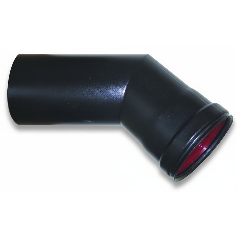 Curva a 45° SMALBO Pellet Ø80 mm con Guarnizione Siliconica – Acciaio Porcellanato 1,2 mm