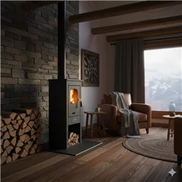 Stufa a legna Blinky EKONOMIK LUX‑LM BERNA – 5,2 kW | 4 Stelle
