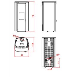 Palazzetti Ecofire® Theo TC US 6 kW Pellet Stove – 5 Stars