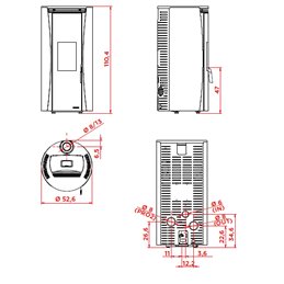 Palazzetti Ecofire® Vivi TC US 6 kW Pellet Stove – 5 Stars