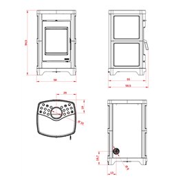 Palazzetti Charlotte 10G CERAMICA 10 KW 5 star wood stove