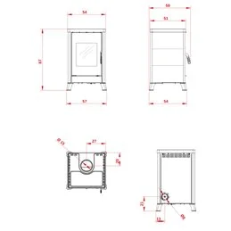 Stufa a legna Palazzetti Dorotea 10 KW 5 stelle