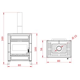 Palazzetti Elsa New 10 kW 5-star wood-burning stove