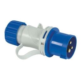 Spina industriale CEE 230V IP44 32A Blu 70120
