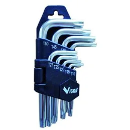 Serie chiavi a brugola TORX 9 pz T10-T50