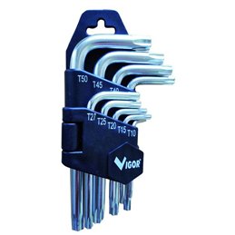 TORX Allen key set 9 pcs T10-T50