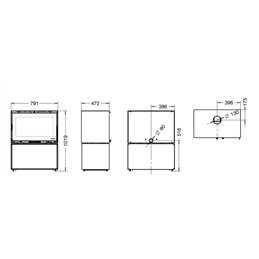 Stufa a legna Thermorossi FullMoon EVO 10,6 kW – Design Fullscreen, Classe 5 Stelle
