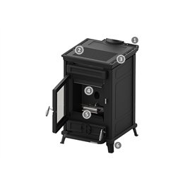 Stufa a pellet Thermorossi Chicca 7,2 kW – Ventilata ed ermetica con bruciatore autopulente