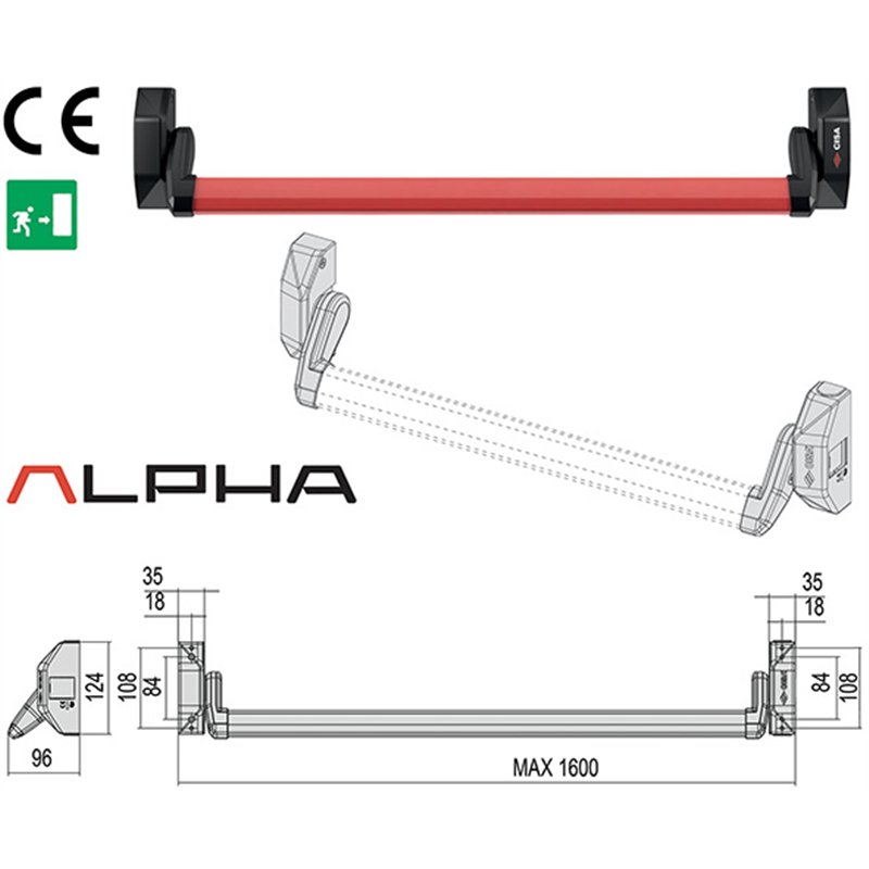 CISA Alpha Push Panic Bar Art. 5M011