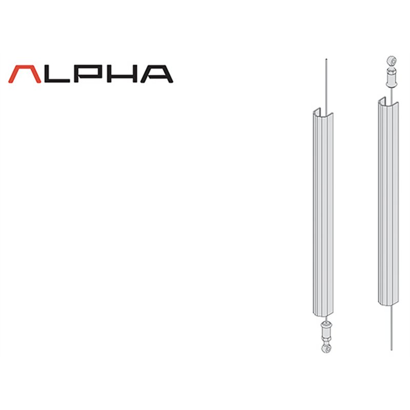 CISA Alpha Vertical Rod Kit with Cable Art. 7A63.0C
