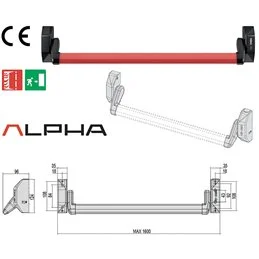 Maniglione antipanico CISA Infilare Alpha Push Art. 5M607 FR