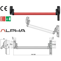 Maniglione antipanico CISA Infilare Alpha Push Art. 5M617 FR