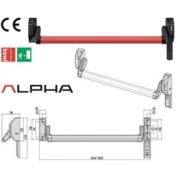 Maniglione antipanico CISA Infilare Alpha Push Art. 5M617 FR