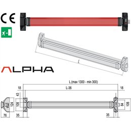 Maniglione antipanico CISA Alpha Touch Art. 5M801