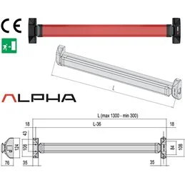 Maniglione antipanico CISA Alpha Touch Art. 5M811