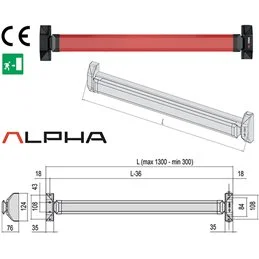 Maniglione antipanico CISA Alpha Touch Art. 5M816