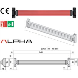CISA Infilare Alpha Touch Panic Exit Device Art. 5M711 FR