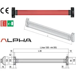 Maniglione antipanico CISA Infilare Alpha Touch Art. 5M711 FR
