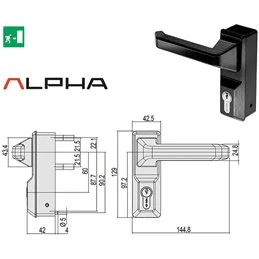 Maniglia esterna CISA Alpha Art. 7A78.38