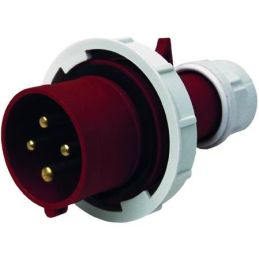 Spina industriale CEE 400V 3P+ T IP67 16A Rossa 80810
