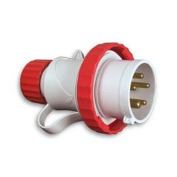 Spina industriale CEE 400V 3P+N+T IP67 16A Rossa 70165