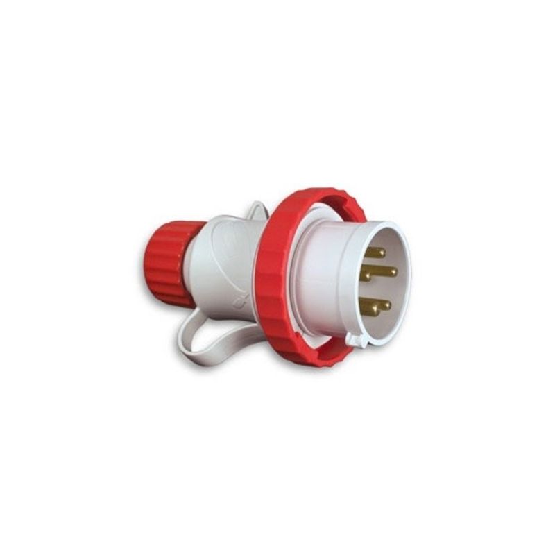 Spina industriale CEE 400V 3P+N+T IP67 16A Rossa 70165