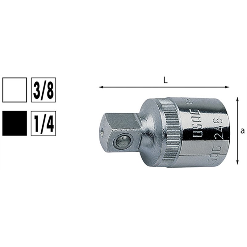 RIDUTTORE USAG 246 F.3/8 - M.1/4 