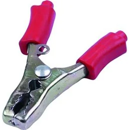 Vigor battery charger clamps, 50A, galvanized steel with insulated handles