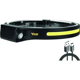 Torcia frontale VIGOR TRAIL-USB LED 350 lm ricaricabile