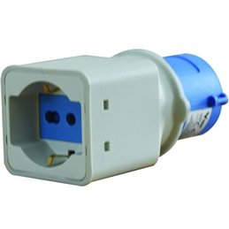 Bipasso Adapter 2P+T 16A 250V with CEE 16A plug