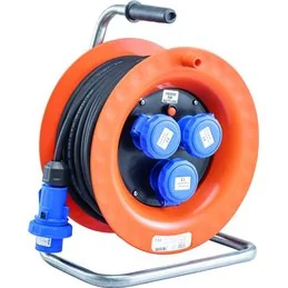 Cable reel with 2 CEE sockets, 30 m, 230 V, 3 x 2.5 mm²