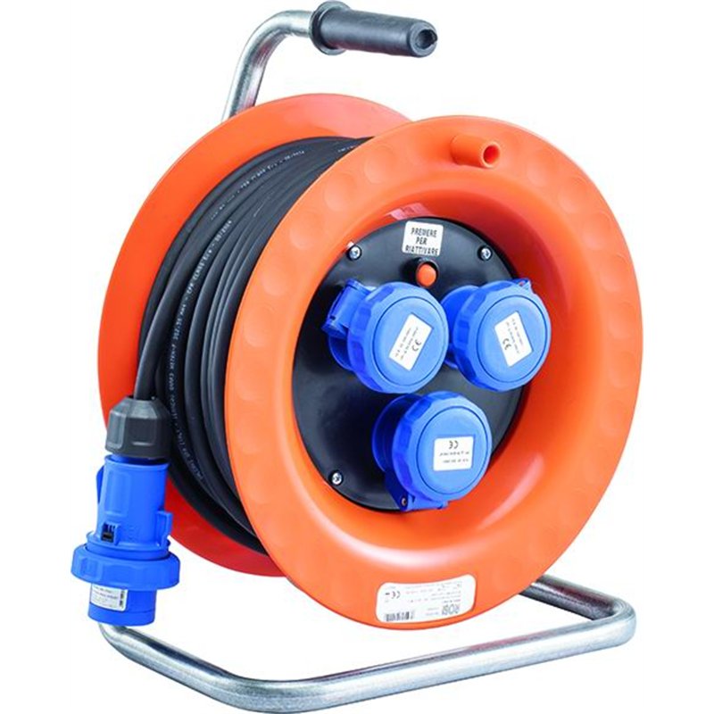 Avvolgicavo a rullo 2 prese CEE 30 mt. 230V 3x2.5mmq
