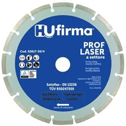 Disco diamantato HU-Firma a SETTORI Prof-LAS d.230 52817-30