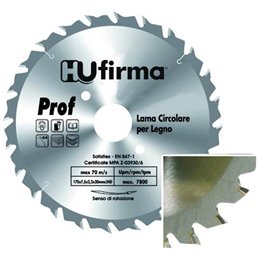 Lama circolare per legno HM d. 185 F.20 24 denti HU-FIRMA