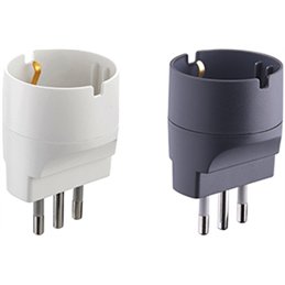 Adattatore Schuko Electraline attacco 2P+T 10A 250V