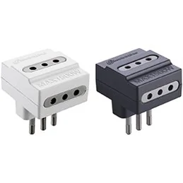 Adattatore triplo Electraline 10 A attacco 2P+T 10A 250V