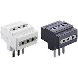 Electraline Triple Adapter 71923 – 10A / 10A Plug 