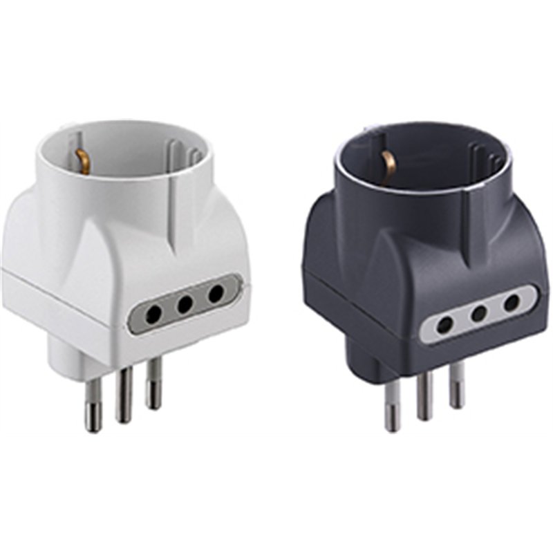 Adattatore triplo 10 A + Schuko Electraline attacco 2P+T 10A 250V